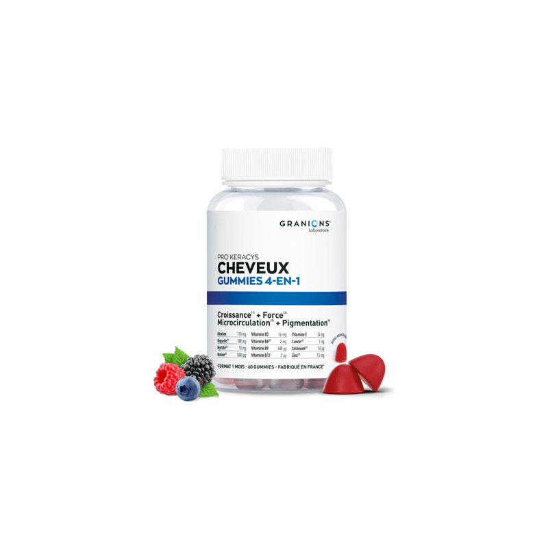 GRANIONS Pro Keracys Cheveux Gummies 4-en-1 - 60 gummies