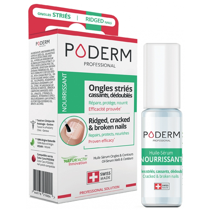 Poderm Nourrissant Ongles Striés Huile-Sérum Ongles & Contours - 8 ml