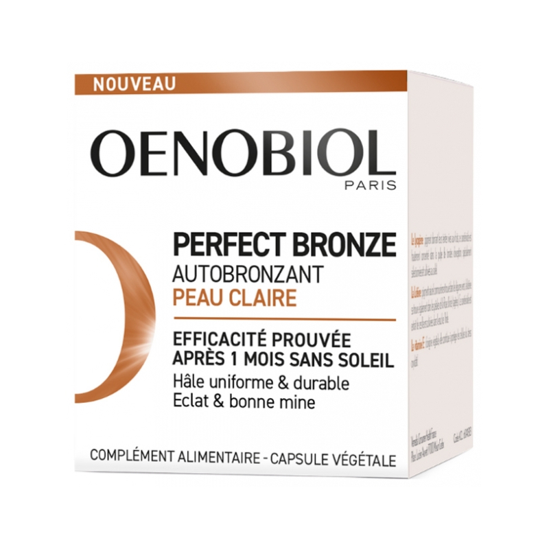 Oenobiol Perfect Bronze Autobronzant Peau Claire - 30 Capsules