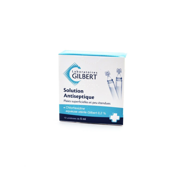 GILBERT SOLUTION ANTISEPTIQUE A LA CHLOREXIDINE EN UNIDOSES