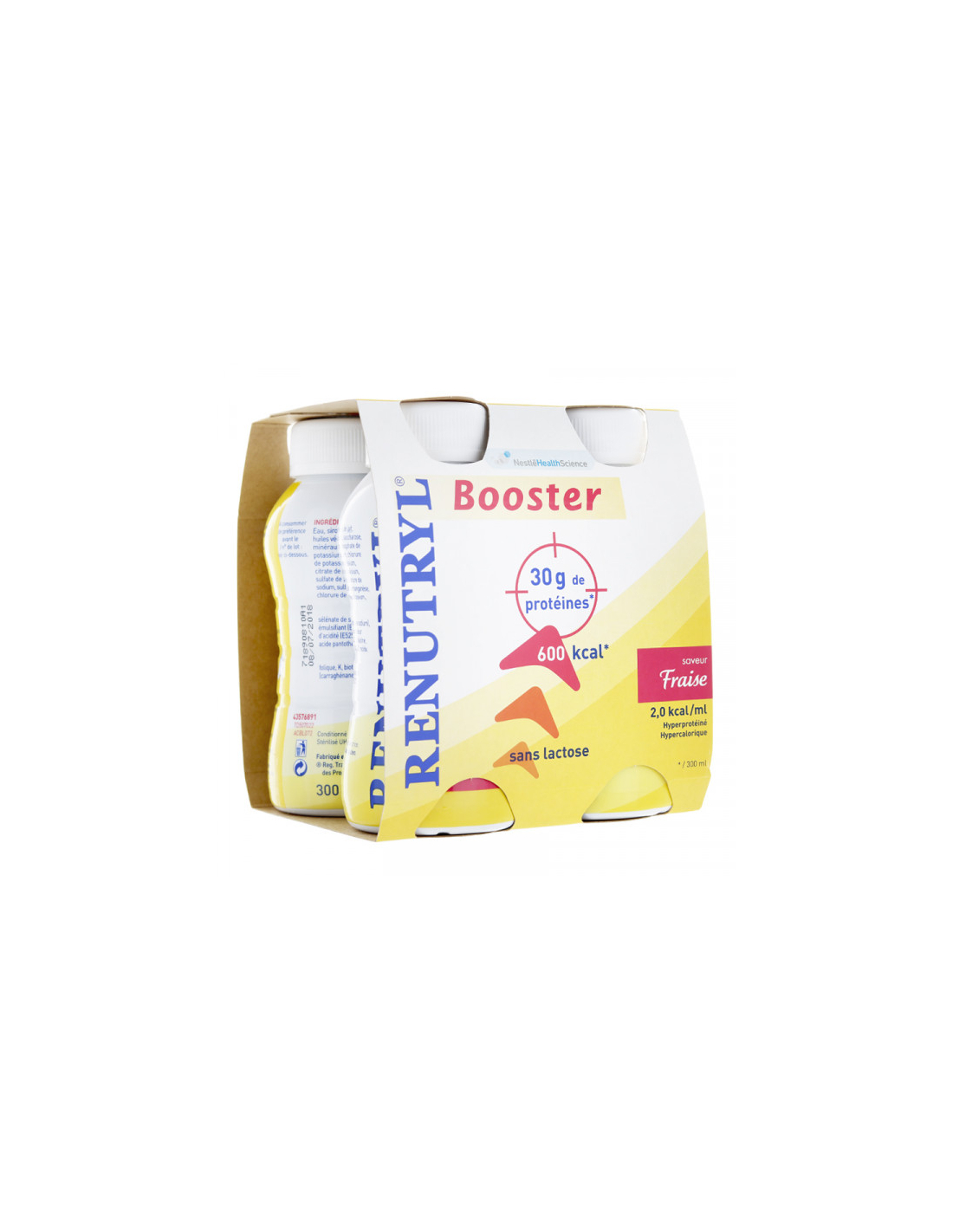 Nestlé Renutryl Booster saveur fraise - 4x300 ml
